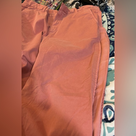 Salmon pink tuxedo side detailed pants - Picture 2 of 2